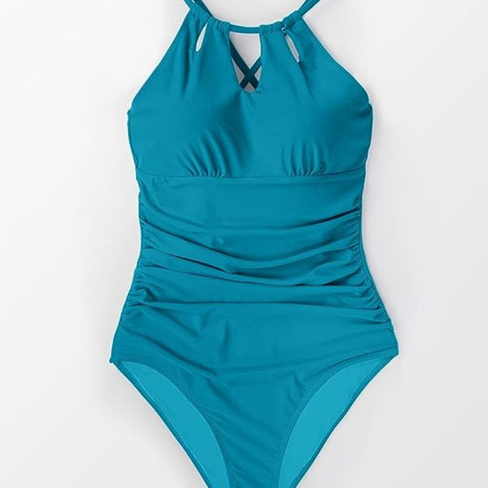 CUPSHE One Piece Teal Swimsuit Size XL NWT